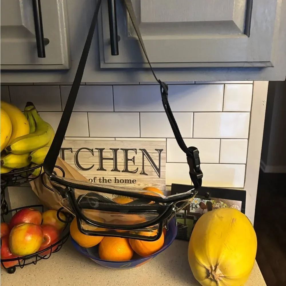 Transparent Black Fanny Pack